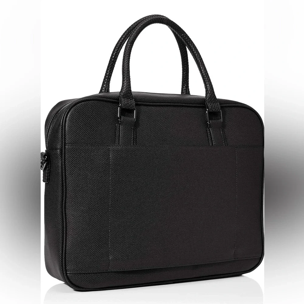 Ted Baker Black Briefcase with Brown Trim